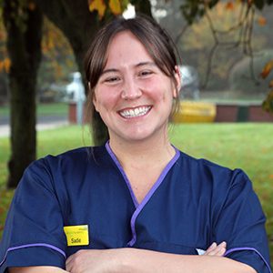 Smiling staff member